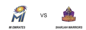 MI EMIRITES VS SHARJAH WARRIORS
