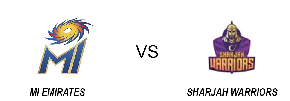 MI EMIRITES VS SHARJAH WARRIORS