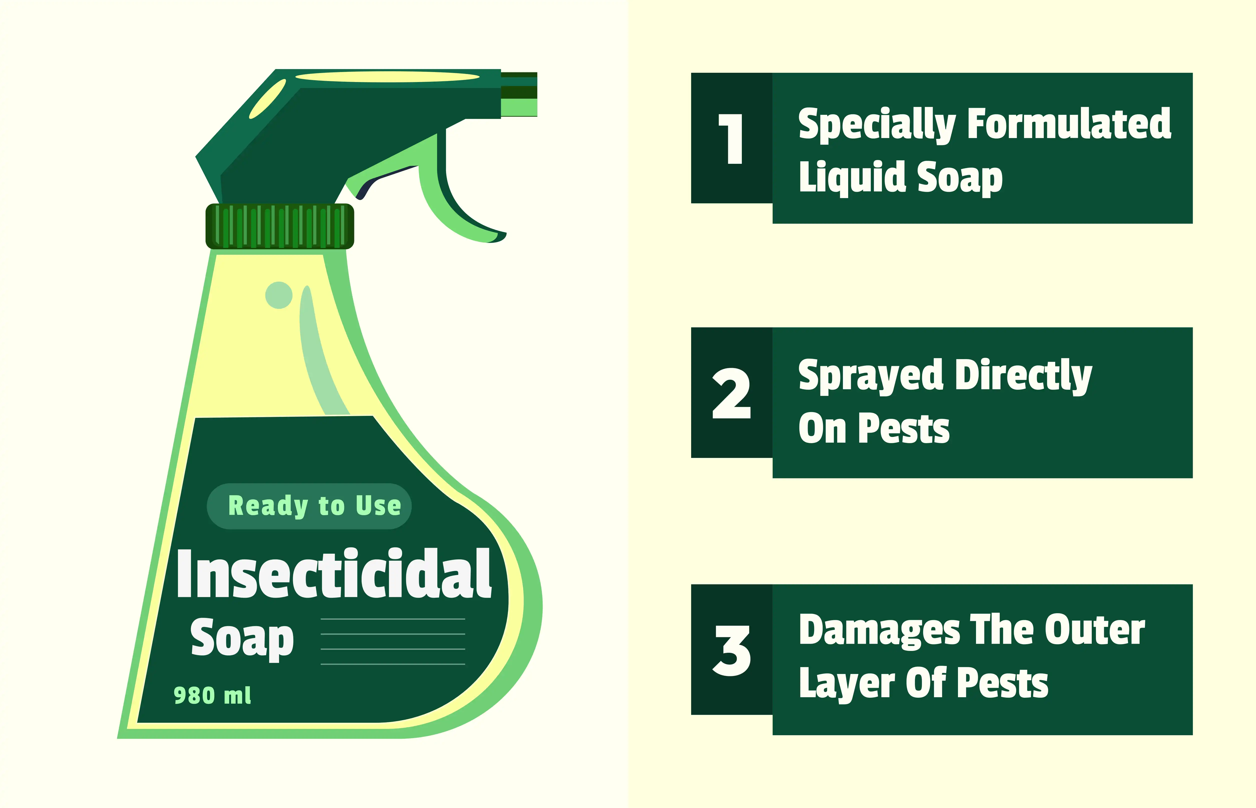 Houseplant being treated carefully with insecticidal soap for pest control